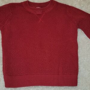 GAP Men's Crimson Textured Crewneck Sweater